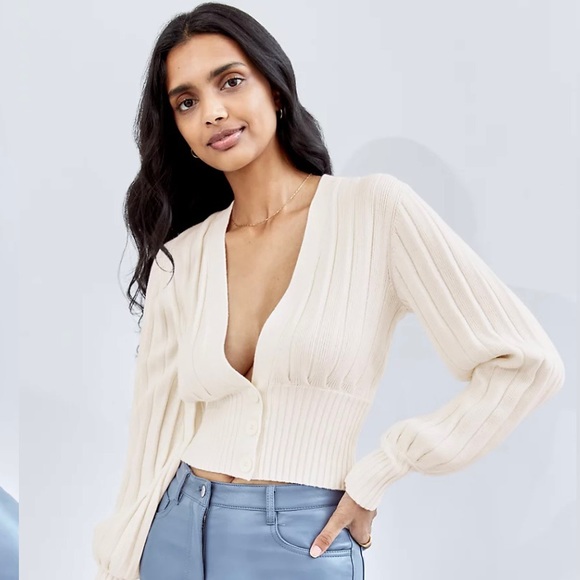 Wilfred Plunge Front Cardigan, Size S, Sage Green - Picture 7 of 8